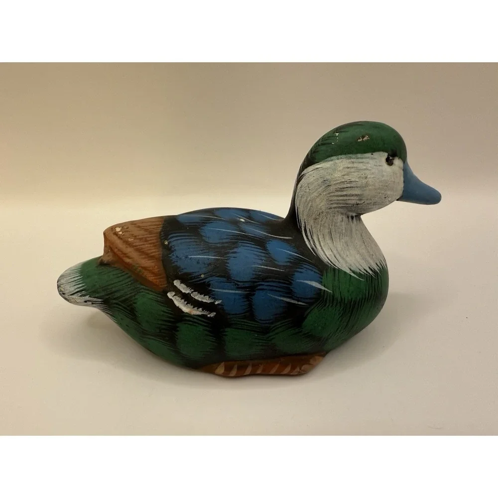 Hand Painted Folk Art Duck Figurine – 6